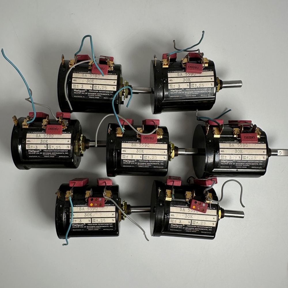Beckman Helipot Potentiometer SA5590 30K Ohm Precision Resistor Lot 7 Untested